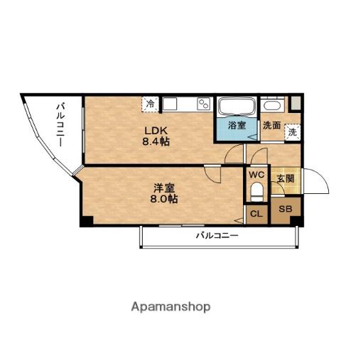 CASTALIA新梅田(1LDK/5階)の間取り写真