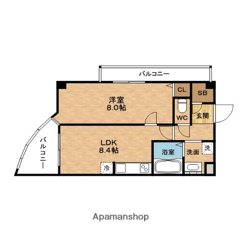 CASTALIA新梅田(1LDK/10階)の間取り写真
