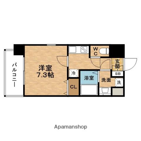CASTALIA新梅田(1K/2階)の間取り写真