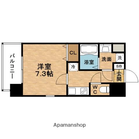CASTALIA新梅田(1K/8階)の間取り写真