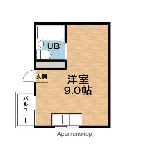 ひかりマンション(ワンルーム/5階)の間取り写真