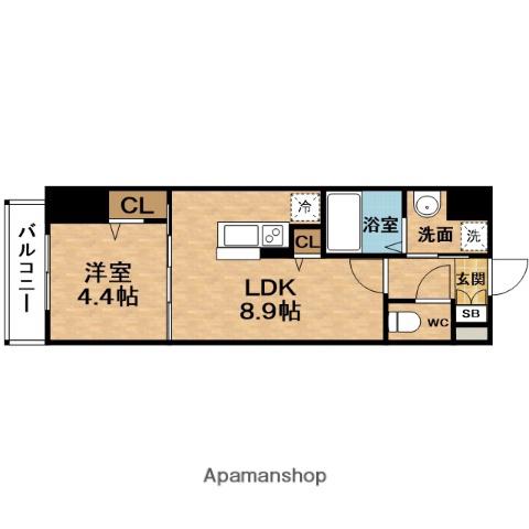 ラサンテ梅田北(1LDK/8階)の間取り写真