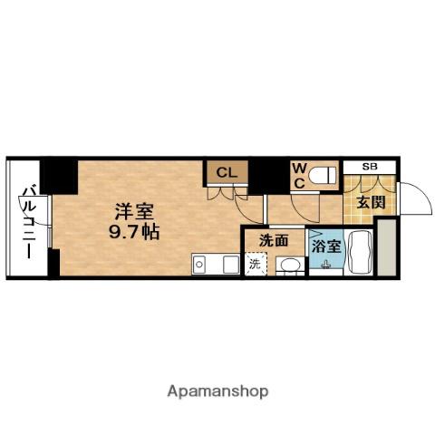 ELEVE東天満(ワンルーム/2階)の間取り写真