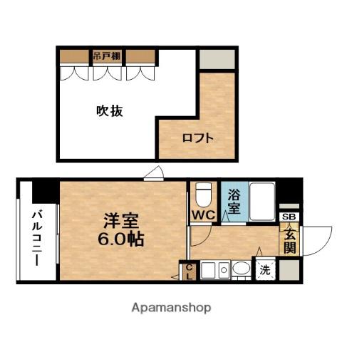 ESTEM COURT梅田東アクアパレス(1K/4階)の間取り写真