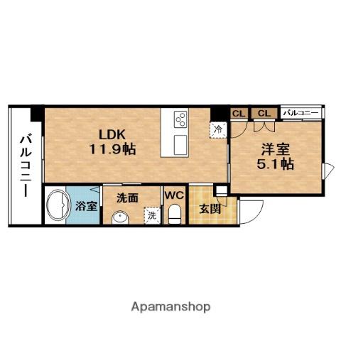PROCEED西天満(1LDK/7階)の間取り写真