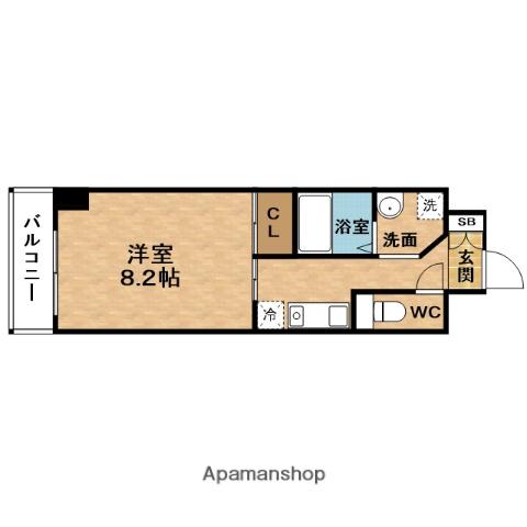 ドゥーエ本庄(1K/5階)の間取り写真