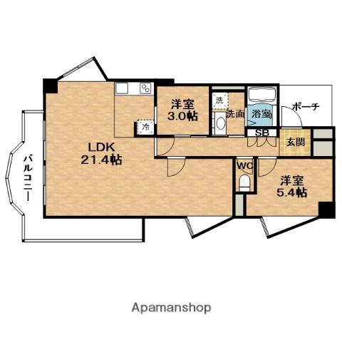 ストークマンション天満(2LDK/8階)の間取り写真