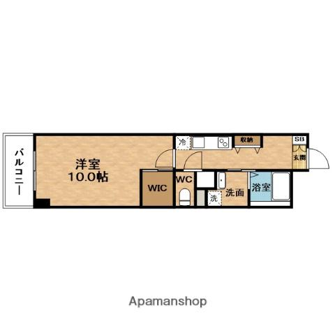 天満リバーサイドプラザ(1K/7階)の間取り写真
