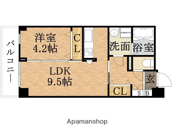 OMIレジデンス4号館(1LDK/9階)の間取り写真