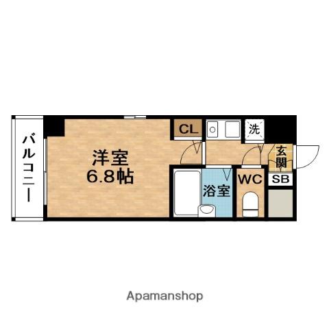 PRESSANCE同心アーバンステージ(1K/6階)の間取り写真