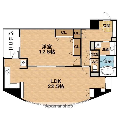 グレンパーク梅田北(1LDK/11階)の間取り写真