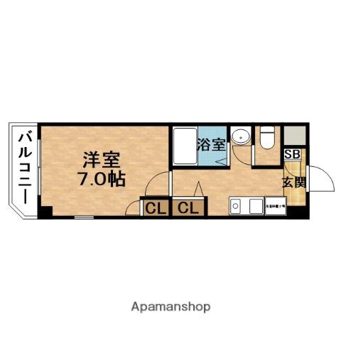HIGHNESS KAWABATA(1K/4階)の間取り写真