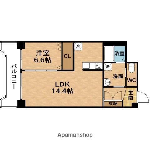 OOKINI大阪天満サニーアパートメント(2LDK/7階)の間取り写真