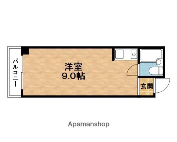 小島ビル(ワンルーム/4階)の間取り写真