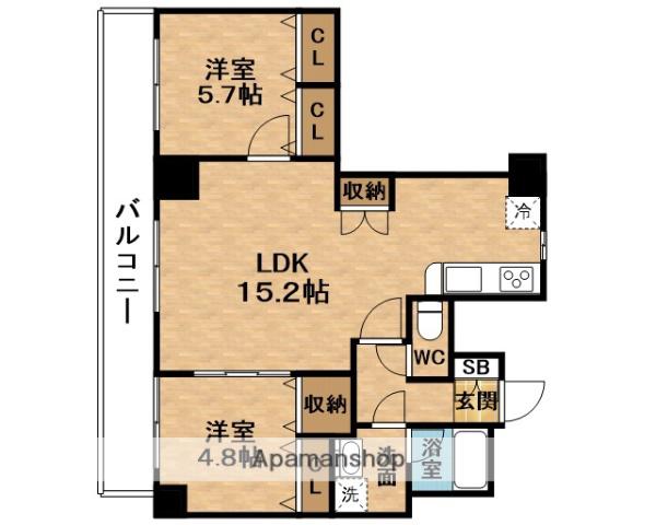 IMPROVE天六(2LDK/8階)の間取り写真