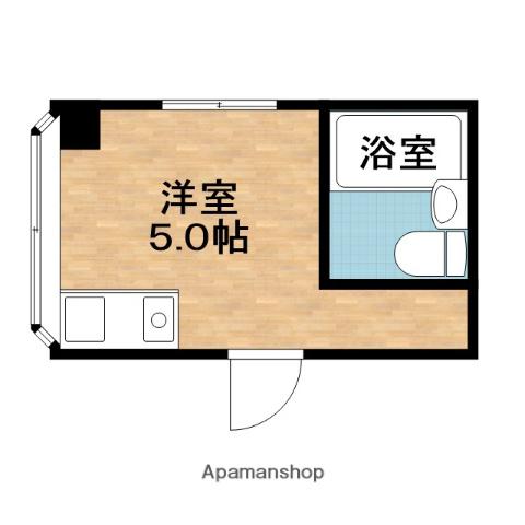 菅栄町マンションレディース(ワンルーム/2階)の間取り写真