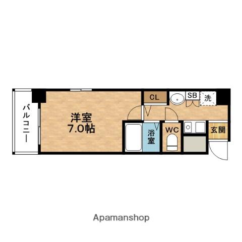 ESLEAD東天満第2(1K/4階)の間取り写真