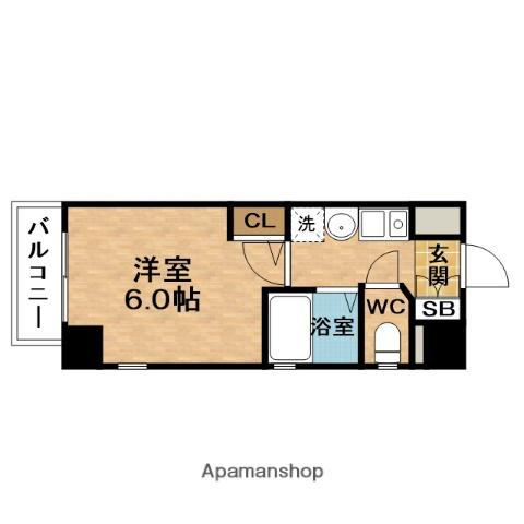 ESLEAD東天満第2(1K/7階)の間取り写真
