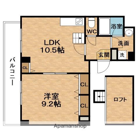 LA・FORET東天満(1LDK/9階)の間取り写真