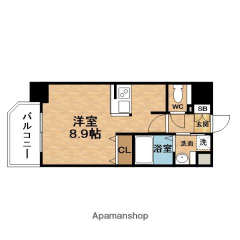 PRESSANCE天満橋アンジェ(1K/8階)の間取り写真