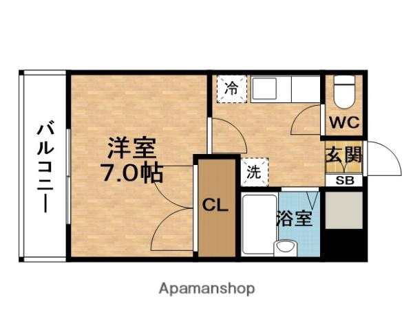 ROSEコーポ天満東Ⅱ(1K/9階)の間取り写真
