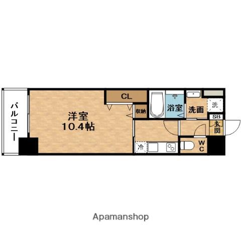 URBANEX梅田東(1K/6階)の間取り写真