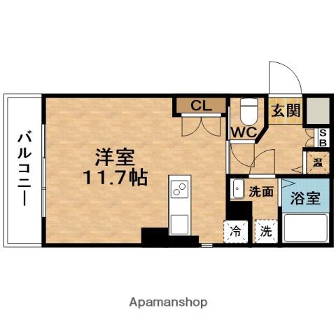 大阪謄写館ビル(1K/8階)の間取り写真