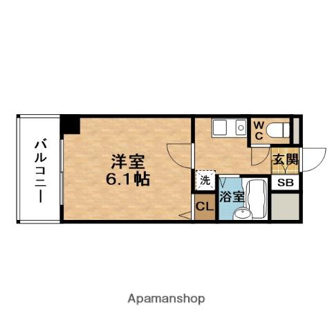 ESLEAD梅田東(1K/4階)の間取り写真