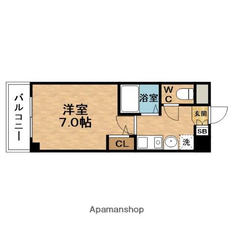 ESLEAD南森町駅前(1K/3階)の間取り写真