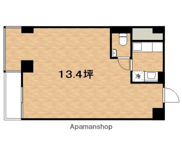 グリーンコーポ天満橋(ワンルーム/4階)の間取り写真