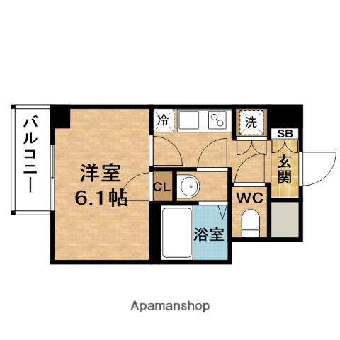 RESIUR-H梅田AXIA(1K/15階)の間取り写真
