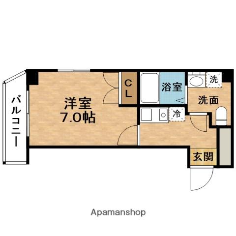 アリバ豊崎(1K/4階)の間取り写真