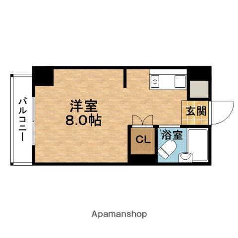 COLLECTION中崎Ⅱ(ワンルーム/2階)の間取り写真