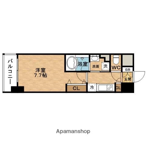 URBANEX堂島(1K/3階)の間取り写真