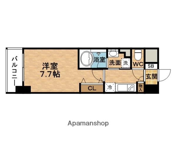 URBANEX堂島(1K/8階)の間取り写真