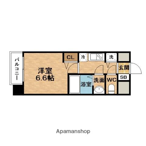 PRESSANCE梅田東アルファ(1K/5階)の間取り写真