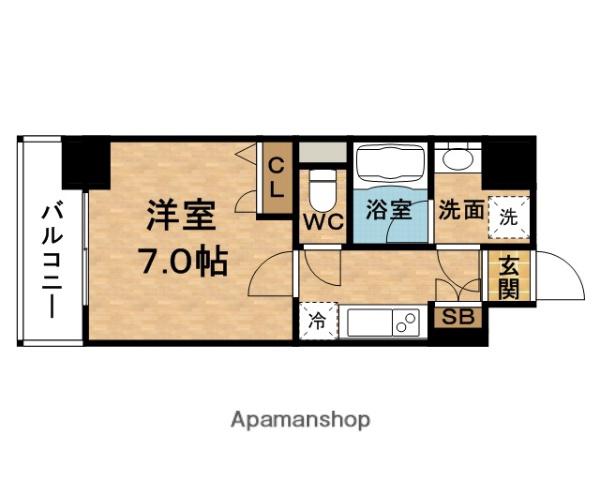 URBANEX梅田西(1K/7階)の間取り写真