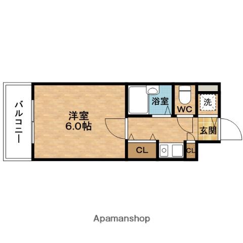 PRESSANCE梅田西(1K/3階)の間取り写真