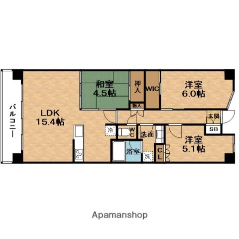 PARK HOMESノースゲートスクエア(3LDK/12階)の間取り写真
