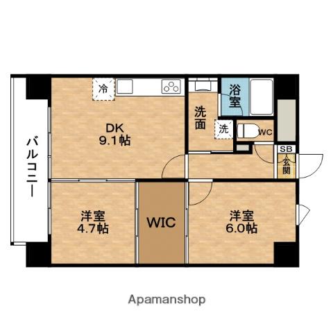 ES-GRANDE梅田北(2DK/5階)の間取り写真