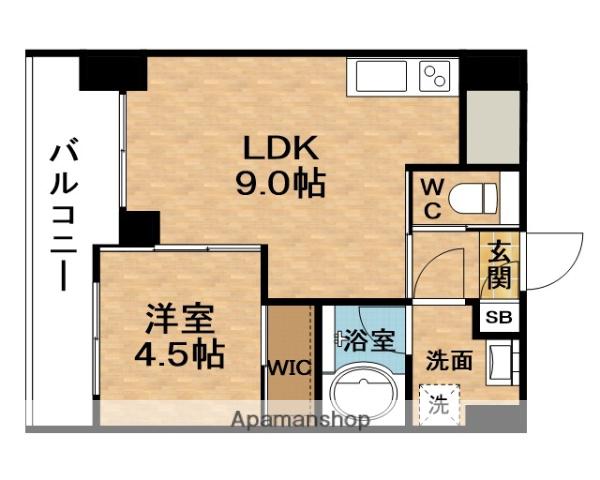 ノルデンハイム天神橋ADVANCE(1LDK/14階)の間取り写真