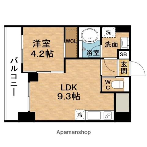 NORDENHEIGHM天神橋アドバンス(1LDK/7階)の間取り写真