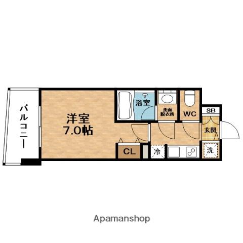 SEIWAPALACE梅田茶屋町(1K/8階)の間取り写真