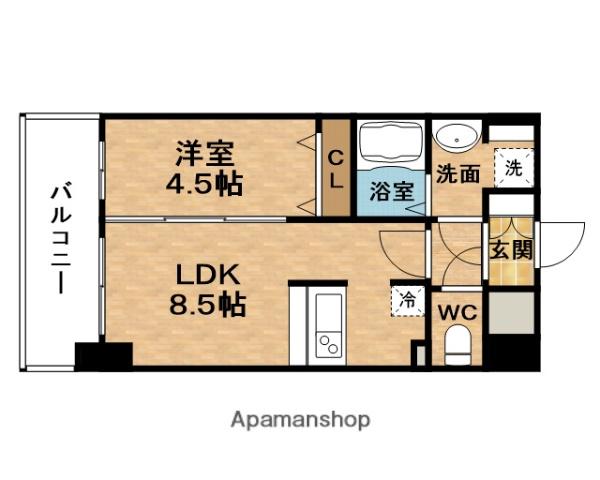 PRESSANCE新大阪ザ・シティ(1LDK/10階)の間取り写真