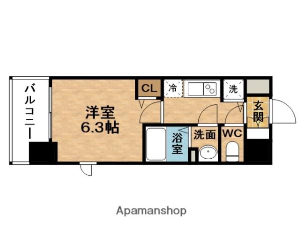 PRESSANCE新大阪ザ・シティ(1K/8階)の間取り写真