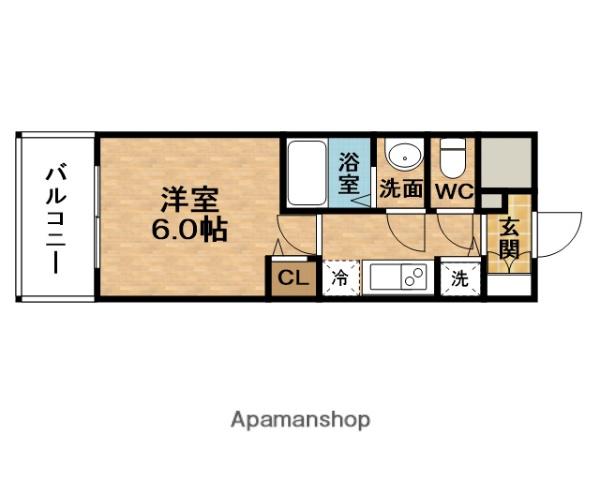 PRESSANCE新大阪ザ・シティ(1K/7階)の間取り写真