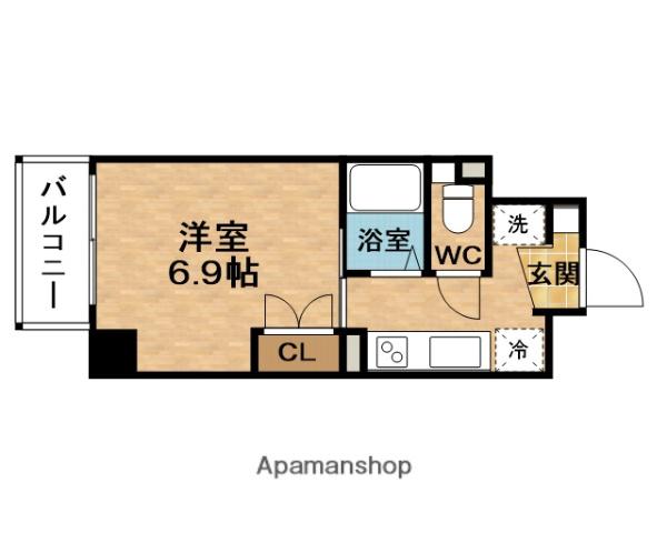 ル・パルトネール梅田北(1K/6階)の間取り写真