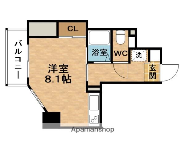 ル・パルトネール梅田北(ワンルーム/6階)の間取り写真