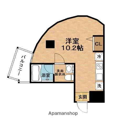 パークフロント北梅田(ワンルーム/6階)の間取り写真