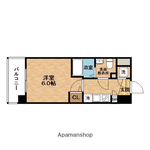 ESLEAD梅田グランノース(1K/6階)の間取り写真